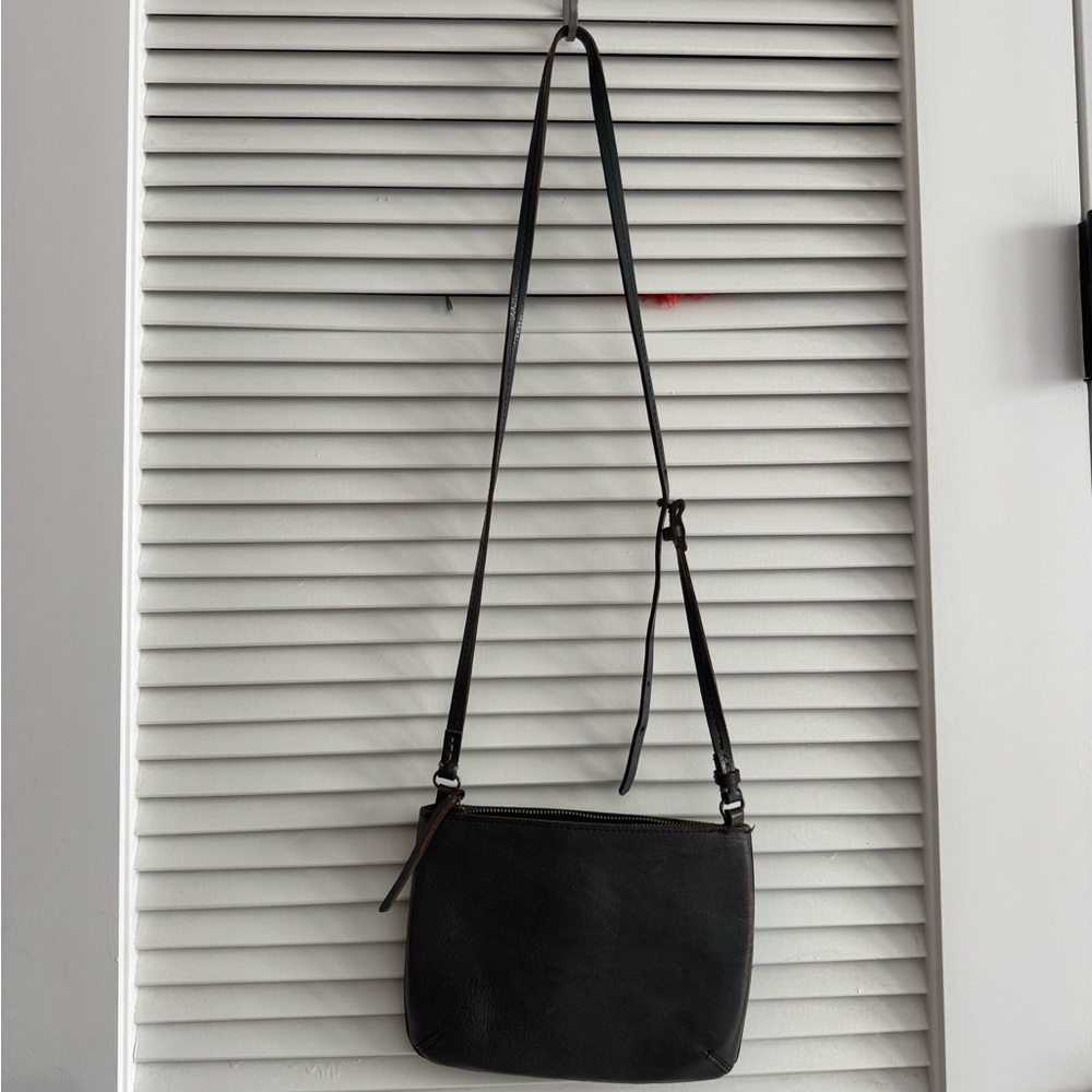 Lucky Brand Dark Green Leather Crossbody Bag